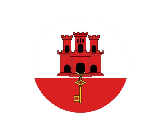 Gibraltar rond drapeau. Gibraltar cercle drapeau. Britanique étranger territoire Royaume-Uni uni Royaume circulaire forme bouton bannière