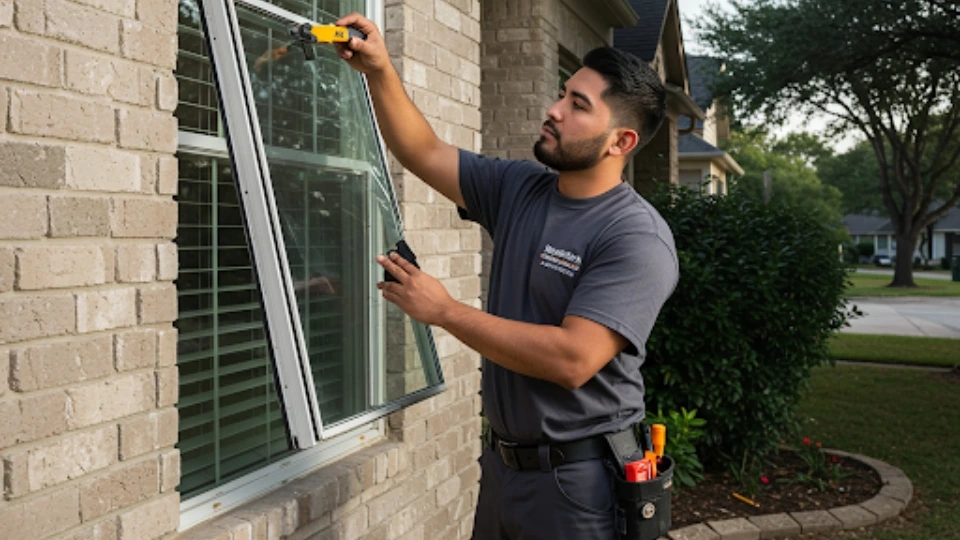 Gibraltar carefully attempting minor Window Glass Repair Gibraltar with professional-grade tools